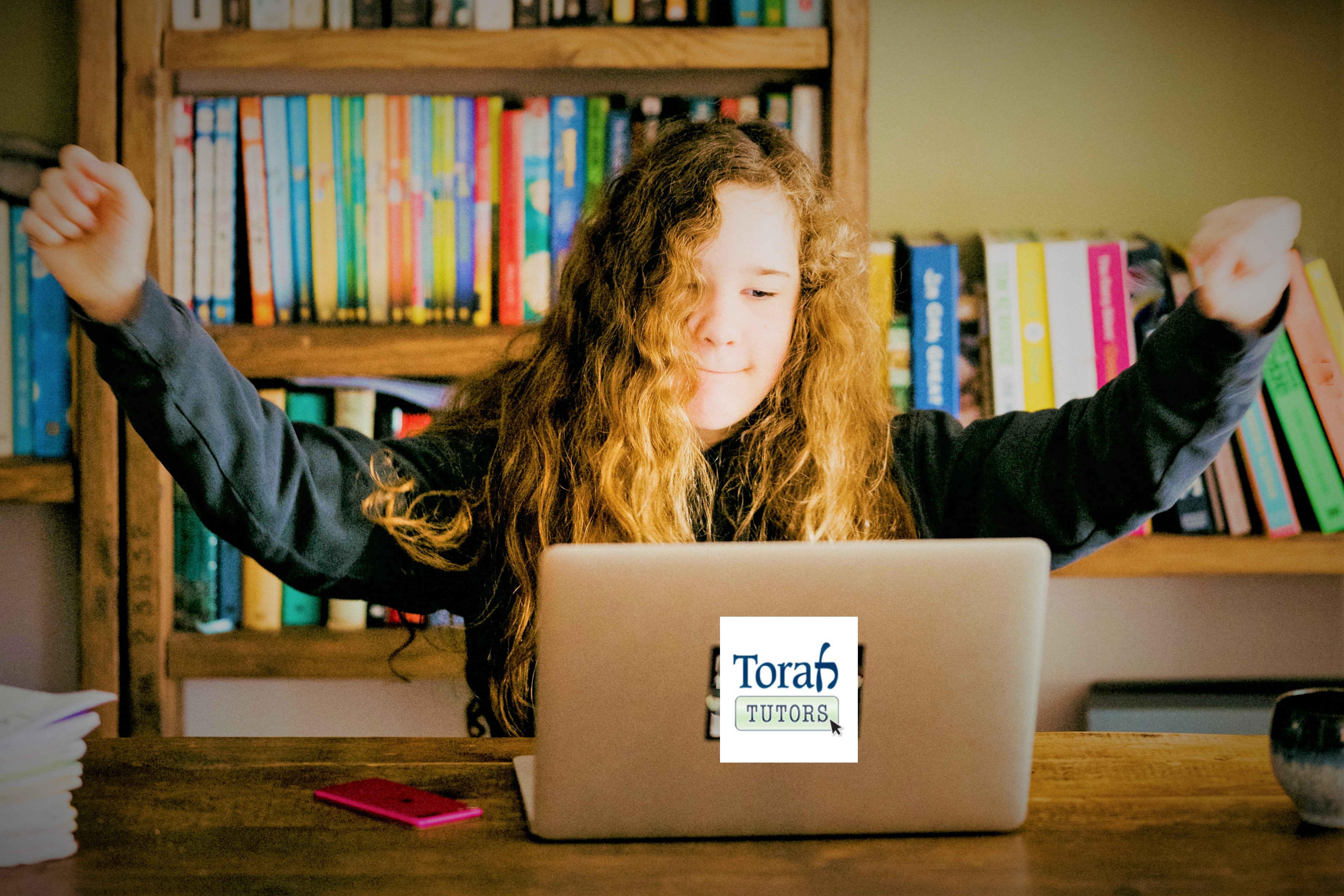 girl at computer (unsplash) – edited