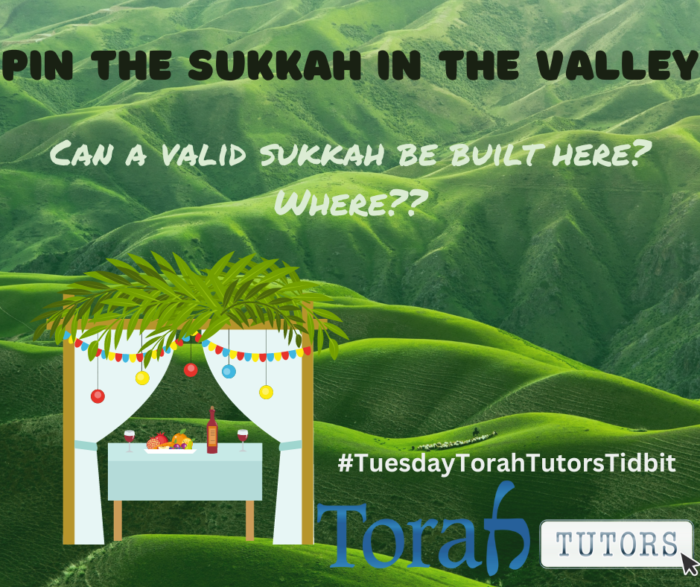 Pin the sukkah in the valley