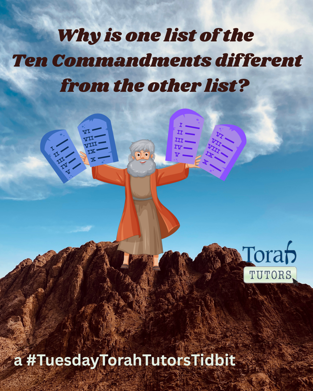 Why is this list of the Ten Commandments different from the other list (1)